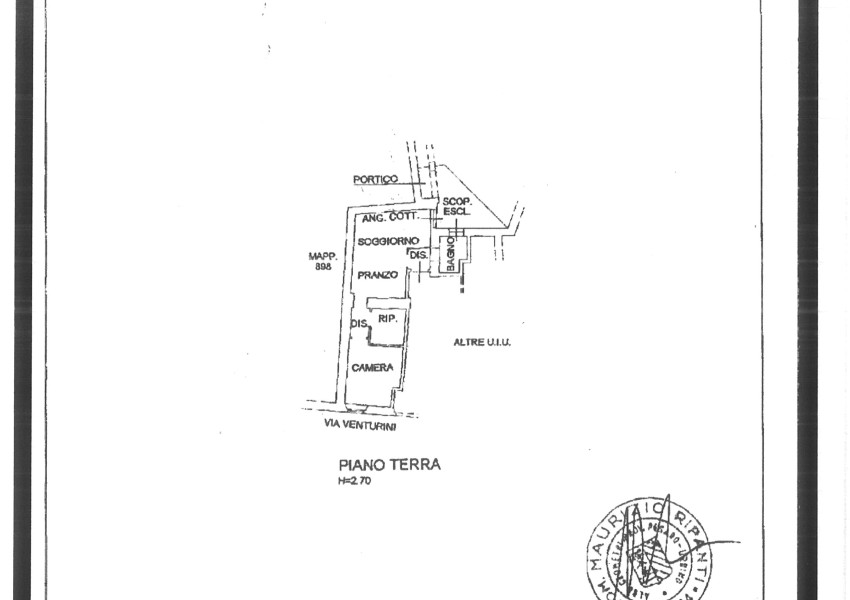 Pesaro, zona Centro storico - Appartamento in VenditaAffitto | Min. Planimetria 1