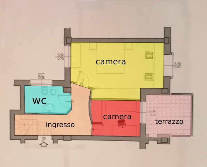Pesaro, zona Pantano Bassa - Attico in Vendita | Planimetria 1