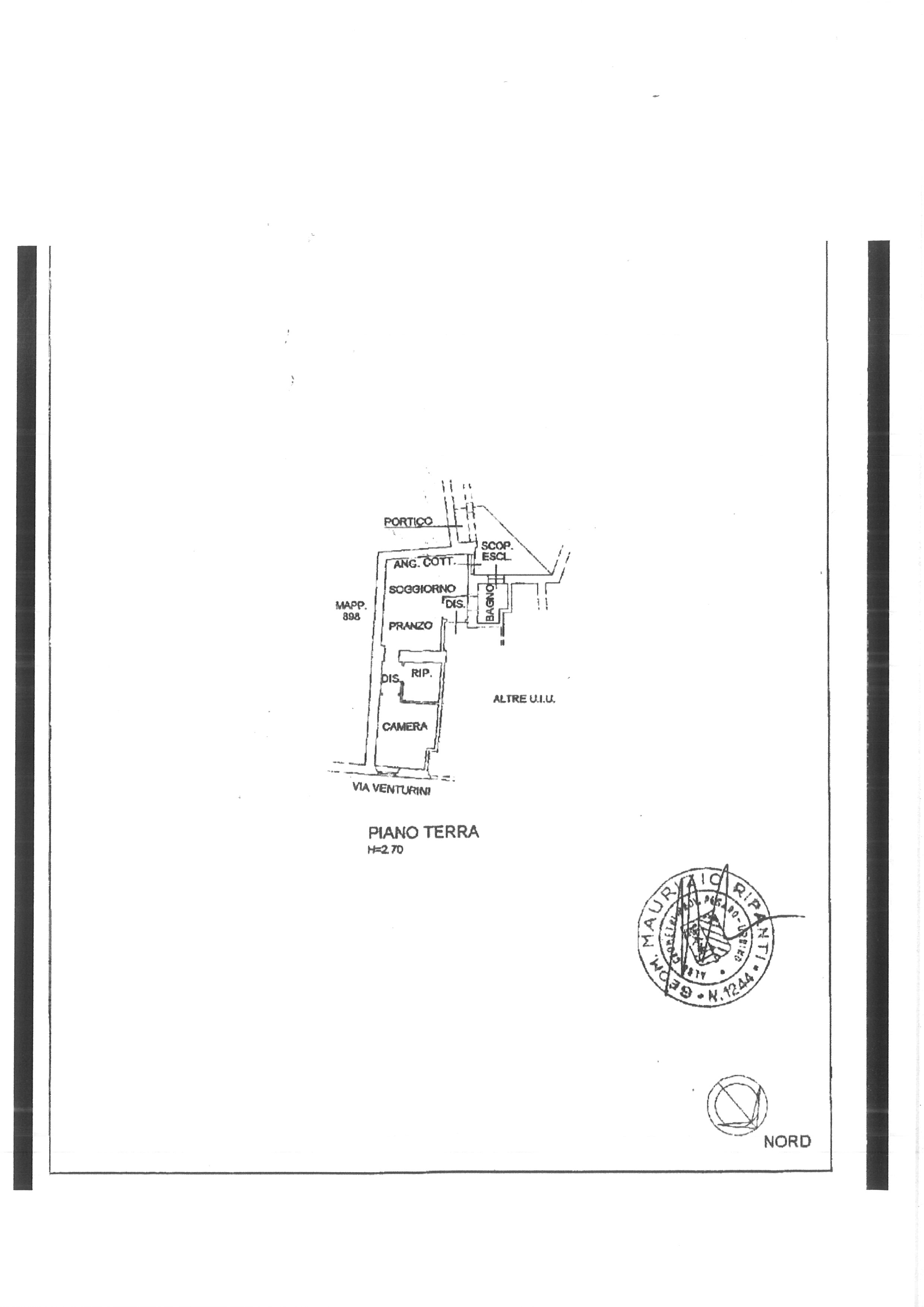Pesaro, zona Centro storico - Appartamento in VenditaAffitto | Planimetria 1